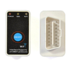 Mini Elm327 WiFi OBD2 auto diagnóstico escáner + interruptor
